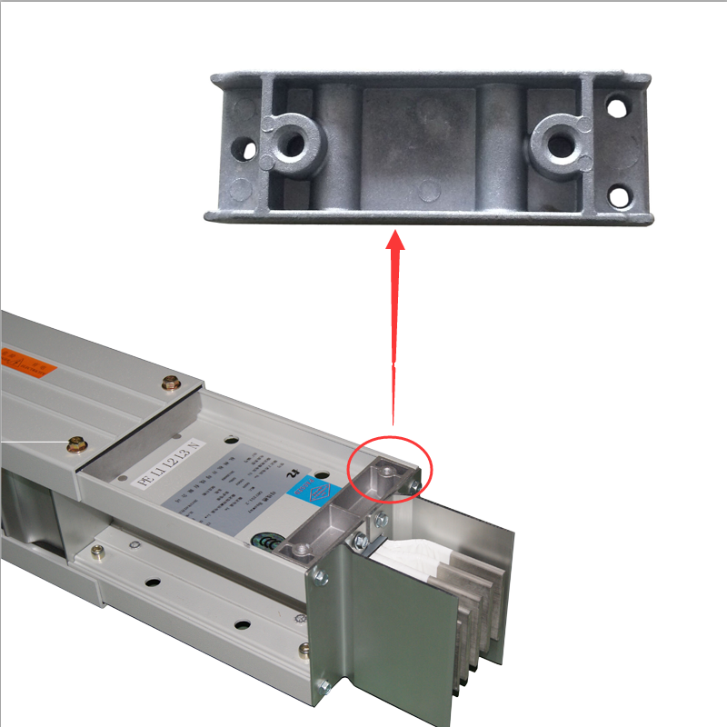 aluminum block Extremo tapado de carcasa de fundición de bloque de aluminio para conducto de bus - Tapón de metal ADC12 fundido a alta presión