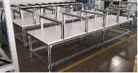 Busbar packing platform Estación ergonómica de embalaje de conductores de barras colectoras de 800 mm de altura para líneas de producción automatizadas