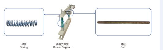 spring support for busduct tap off unit Soporte de Resorte con Rótula para Instalación de Sistema de Canalización Prefabricada